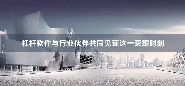 杠杆软件与行业伙伴共同见证这一荣耀时刻