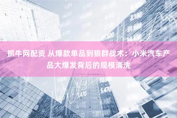 抓牛网配资 从爆款单品到狼群战术：小米汽车产品大爆发背后的规模清洗